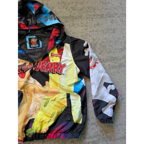 Members Only Tom & Jerry Limited Edition Print Windbreaker Rain Jacket - Large - Picture 5 of 16